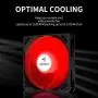 upHere 120mm Case Fan 3-Pin High Airflow Long Life RED LED for Computer Cases Cooling,3-Pack,NK12RD3-3