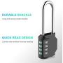 Puroma 2 Pack 2.6 Inch Long Shackle Combination Lock 4 Digit Outdoor Waterproof Padlock for School Gym Locker, Sports Locker, Fence, Gate, Toolbox, Case, Hasp Storage (Black)