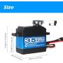 ANNIMOS 35KG Coreless Digital Servo Motor HV 7.4V Stainless Steel Gear High Torque Waterproof Standard Baja Servos for Robotic DIY RC Cars - 270 Degrees ANNIMOS 35KG Coreless Digital Servo Motor HV 7.4V Stainless Steel Gear High Torque Waterproof Standard Baja Servos for Robotic DIY RC Cars - 270 Degrees