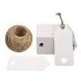 White Gift Tags, 100 PCS Kraft Paper Gift Tags Hollow Heart Wedding Favor Tags 9.5cm x 4.5cm with 100 Feet Jute Twine White Gift Tags, 100 PCS Kraft Paper Gift Tags Hollow Heart Wedding Favor Tags 9.5cm x 4.5cm with 100 Feet Jute Twine