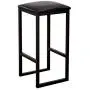 VECELO 3-Piece Pub Dining Set Counter Height Breakfast Table with Cushion Stools, Black VECELO 3-Piece Pub Dining Set Counter Height Breakfast Table with Cushion Stools, Black