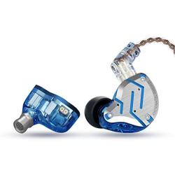 KZ ZS10 Pro Metal Headset 4BA+1DD Hybrid 10 Drivers HiFi Bass Earbuds in Ear Monitor Headphones Sport Noise Cancelling Earphones(No mic,Glare Blue)