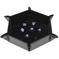 Forged Dice Co. Dice Tray Portable Folding Dice Rolling Tray for use as DND Dice Tray D&D Dice Tray or Dice Game 6.5 Inch Quiets Rolling Metal Dice - Stronger Snaps Hold Tighter Than Other Dice Trays