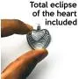 Bastex Heart Shaped Pendants for Jewelry Making. 80 Pieces of DIY Pendant Tray Necklace Charms, Includes Metal Bezels and Cabochons - 1 inch, Silver and Black