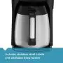 BLACK+DECKER 12-Cup Thermal Coffeemaker, Black/Silver, CM2035B BLACK+DECKER 12-Cup Thermal Coffeemaker, Black/Silver, CM2035B