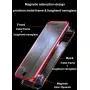 iPhone 7 Case,iPhone 8 Case,360° Full Body,Front and Back of Clear Touchable HD Tempered Glass,with Built-in Screen Protector Magnetic Adsorption Metal Frame Cover Ultra Thin Fit 7/8 4.7inch,Red