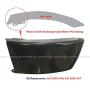 Metal Bumper End Dark Gray - Driver Side (Fit: 2002-2020 Freightliner M2 106 112 Bussiness Class)