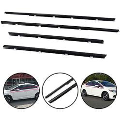 G-PLUS 4PCS Weatherstrip Window Moulding Seal for Honda Civic 2012 2013 2014 2015 Car Outside Door Trim Seal Belt Black