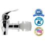 AquaNation BPA Free Replacement Cooler Faucet Water Bottle Jug Ceramic Water Crock Reusable Spigot Spout Water Beverage Lever Pour Dispenser Valve Gravity Water Tap - Chrome (1)