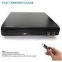 LP-077 DVD Player for TV, Region Free DVD CD Discs Player with HDMI & AV Output (HDMI & AV Cable Included), HD1080P, Built-in PAL/NTSC, Supports MIC/USB2.0 (Metal Case)
