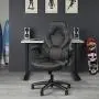 OFM ESS Collection Racing Style Bonded Leather Gaming Chair, in Gray (ESS-3085-GRY)