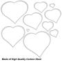 3 Different Shapes of Cutting Dies Stencil Metal Template Molds (Square, Circle Flower & Heart), DaKuan 24 Pieces Embossing Tools for Scrapbook, Album Paper DIY Crafts & Card Making