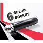 Wheel Accessories Parts Set of 20 1.38in Long Car Small Diameter Lug Nut Closed End Bulge Acorn 6 Spline with Key (7/16 UNF, Chrome) Wheel Accessories Parts Set of 20 1.38in Long Car Small Diameter Lug Nut Closed End Bulge Acorn 6 Spline with Key (7/16 UNF, Chrome)