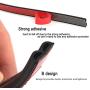 Universal Self Adhesive Auto Rubber Weather Draft Seal Strip 51/100 Inch Wide X 1/5 Inch Thick,Weatherstrip for Car Window and Door,Engine Cover Soundproofing,Total 33Feet Long(2 Rolls of 16.5 Ft Long