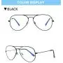 Blue Light Blocking Aviator Glasses for Women Men Lightweight Metal Frame Computer Glasses Anti-eyestrain Gaming Eyeglasses