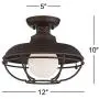 Franklin Park Rustic Farmhouse Outdoor Ceiling Light Fixture Oil Rubbed Bronze Open Cage 12'' White Glass Orb Diffuser Damp Rated for Exterior Barn Porch Patio House Deck - Franklin Iron Works Franklin Park Rustic Farmhouse Outdoor Ceiling Light Fixture Oil Rubbed Bronze Open Cage 12'' White Glass Orb Diffuser Damp Rated for Exterior Barn Porch Patio House Deck - Franklin Iron Works