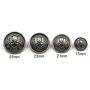 14 Pieces Polished Gold with Inlaid Silver Metal ~Lion & Stallion Royal Crest Shank Style Sport Coat Blazer Button Set