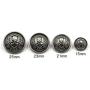 14 Pieces Black Vintage Metal Blazer Button Set - Skull - for Blazer, Suits, Sport Coat, Uniform, Jacket