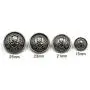 14 Pieces Metal Blazer Button Set - Naval Anchor Crest - for Blazer, Suits, Sport Coat, Uniform, Jacket (Antique Dark Silver)