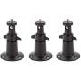 Adjustable Indoor/Outdoor Security Metal Wall Mount Compatible with Arlo Pro/Pro 2/Pro 3/Pro 4/Ultra/Ultra 2 & Others - Ring Stick Up Cam Battery, eufyCam E/2C, Wyze Cam Outdoor/Pan (3 Pack, Black)