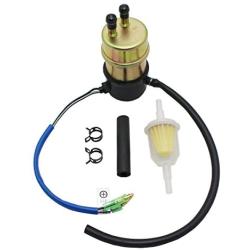 GoodQbuy 12V Heavy Duty Metal Fuel Pump Replaces is compatible with Kawasaki Mule 1000 2500 2510 2520 3000 3010