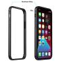 Slim Metal Bumper Case Compatible with iPhone 12 12 Pro, Metal Bumper Cover with Soft TPU Inner [No Signal Interference][Support Wireless Charging] Compatible for iPhone 12 12 Pro, Black
