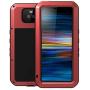 Sony Xperia 10 Case,Bpowe Armor Tank Aluminum Metal Gorilla Glass Shockproof Military Heavy Duty Sturdy Protector Cover Hard Case for Sony Xperia 10 (Red, Xperia 10)