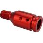 Lunsom Aluminium Shifter Knob Connector Adapter Metal Car Gear Shift Head Retainer Boot for Non Threaded Shifting M12X1.25 Thread Fit Most Vehicle (Red)