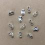 12pcs/6 Pairs 925 Sterling Silver Earring Backs Replacement Secure Ear Locking for Stud Earrings Ear Nut for Posts, 5x6mm