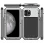 iPhone 11 Pro Max Case, CarterLily Full Body Shockproof Dustproof Waterproof Aluminum Alloy Metal Gorilla Glass Cover Case for Apple iPhone 11 Pro Max 6.5 inch (Silver)
