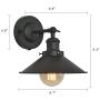 XIDING Premium Retro Industrial Edison Simplicity Metal Wall Sconce Light Fixture，Upgrade Black Finish Shade Vintage Swing Arm Wall Lamp, E26 Base, 1 Light.