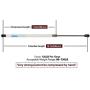 C1608055 19.7 inch 120Lbs Gas Shock Struts for RV Queen Bed Truck Tonneau Cover Camper Shell Shed Window Floor Hatch Door and DIY Heavy Duty Lid Door, Set of 2 White.