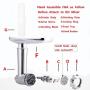 Metal Food Grinder Attachment for KitchenAid Stand Mixers， Meat Grinder Kitchen Aid Asseccories for KitchenAid，Includes 3 Sausage Stuffer Tubes, 5 Grinding Plates，Silver