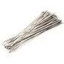 AConnet 11.8 Inch Stainless Steel Zip Ties 100PCS Metal Self Locking Exhaust Cable Zip Ties for Automotive Parts, Home Repair, Computer Repair