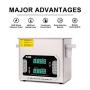 DK SONIC Professional Ultrasonic Cleaner- 3L Sonic Cleaner with Heater and Basket for Denture, Coins,Small Metal Parts,Record,Circuit Board,Daily Necessaries,Tattoo Equipment,Lab Tools,etc