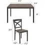 Dporticus 5-Piece Dining Set Industrial Style Wooden Kitchen Table and Chairs with Metal Legs- Espresso Dporticus 5-Piece Dining Set Industrial Style Wooden Kitchen Table and Chairs with Metal Legs- Espresso