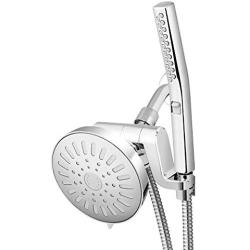 Waterpik High Pressure Hand Held Wand and Rain Shower Head Combo with Hose-BodyWand Spa System, Chrome