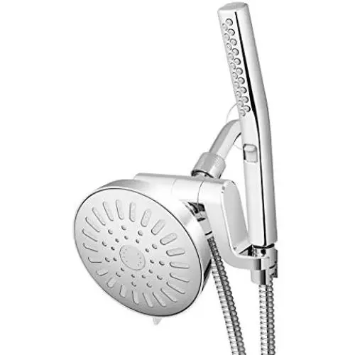 Waterpik High Pressure Hand Held Wand and Rain Shower Head Combo with Hose-BodyWand Spa System, Chrome