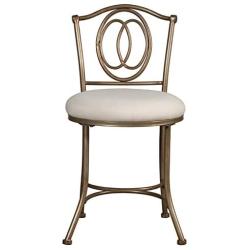 Hillsdale Emerson Metal Vanity Stool, Golden Bronze