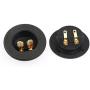 PIXNOR DIY Home Car Stereo Screw Cup Connectors Subwoofer Plugs 2-Way Speaker Box Terminal Binding Post, Pack of 2 (Black)