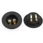 PIXNOR DIY Home Car Stereo Screw Cup Connectors Subwoofer Plugs 2-Way Speaker Box Terminal Binding Post, Pack of 2 (Black)