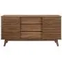 Modway Render 63'' Mid-Century Modern Sideboard Buffet Table or TV Stand in Walnut