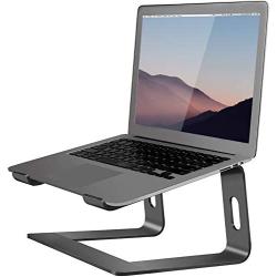 Orionstar Laptop Stand Portable Aluminum Laptop Riser Compatible with Apple Mac MacBook Air Pro 10 to 15.6 Inch Notebook Computer, Detachable Ergonomic Elevator Holder, Black