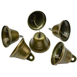Maydahui 20PCS Bronze Small Jingle Bells Vintage Brass Color Mini (1.7 X 1.5 Inches) for Wedding, Doors, Dog Collar, Jewelry,Sewing,Christmas Hallowmas Decoration