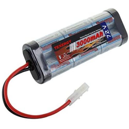 Tenergy 7.2V Battery Pack High Capacity 6-Cell 3000mAh NiMH Flat Battery Pack, Replacement Hobby Battery for RC Car, RC Truck, RC Tank, RC Boat with Standard Tamiya Connector
