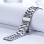 Shangpule Compatible with Fitbit Sense/Fitbit Versa 3 Bands, Stainless Steel Metal Replacement Strap Wrist Band Compatible with Fitbit Sense/Versa 3 Large Small Women Men (Silver)