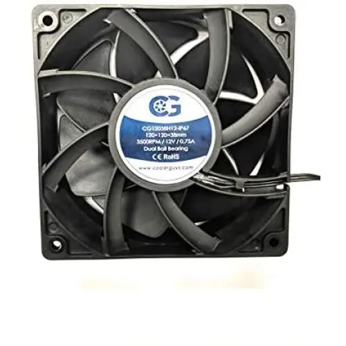 Coolerguys 120mm (120X120X38) High Airflow Waterproof IP67 12v Fan Coolerguys 120mm (120X120X38) High Airflow Waterproof IP67 12v Fan