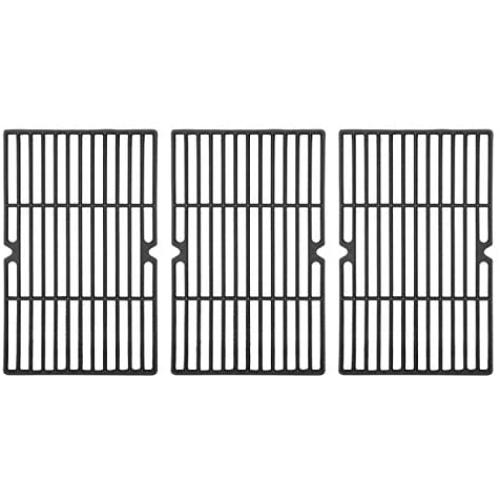 DcYourHome Cast Iron Cooking Grid Grate Replacement Parts for Uniflame GBC1059WE-C, GBC1059WB-C, 16 1/4‘’ BBQ Grill Grates Repair Part for Backyard Grill BY13-101-001-13 Gas Grill Model, 3 Pcs