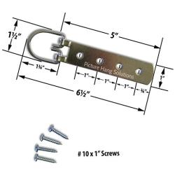 Super Heavy Duty Extra Large Strap Hanger - 2 Pack - 4 Hole D-Ring Hanger