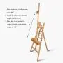 BAHOM Adjustable Art Easel for Adults Painting Beechwood, Artist Easel Stand for White Board Painting Canvas Wedding Hold Up to 48”